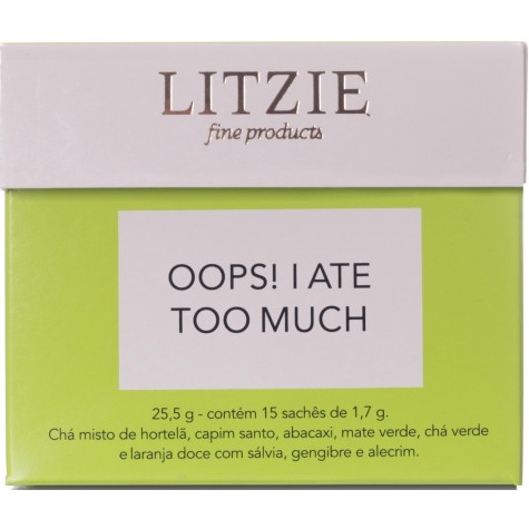 Chá OOPS! I ATE TOO MUCH Litzie 15 sachês